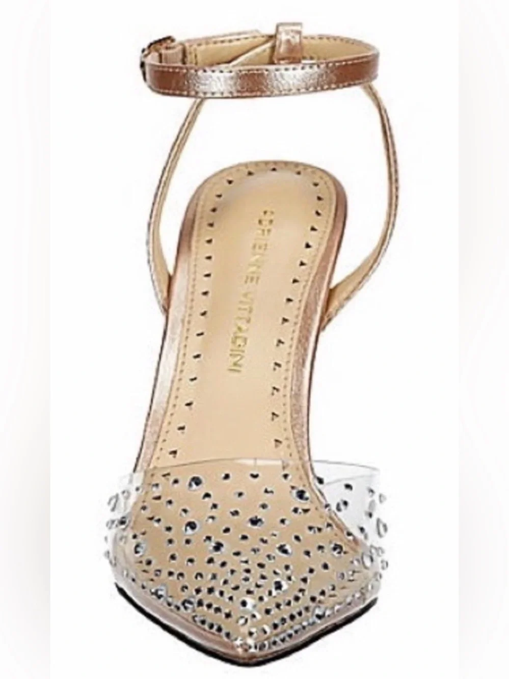 Adrienne Vittadini Nerve Rhinestone Slingback Heels Sz 9 Autumn Wedding Guest